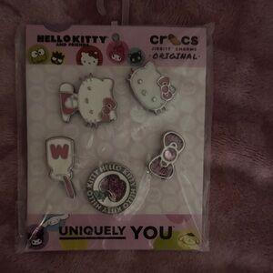 CROCS Hello Kitty Jibbitz Charms with Pink and White